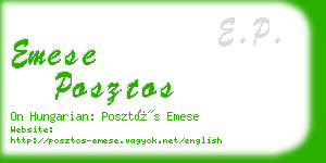 emese posztos business card